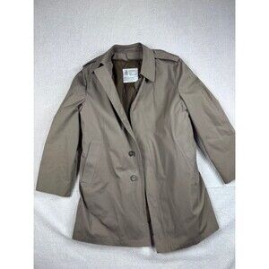 vintage London Fog Women's Coat Trench Beige Size 42 Reg Polyester Cotton
